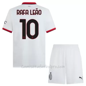 Camiseta AC Milan Rafael Leão 10 Niños 2ª Equipación 24/25