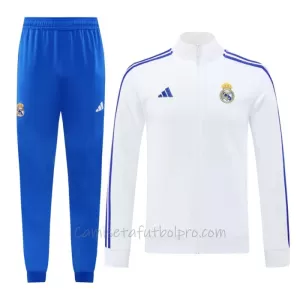 Conjunto De Chaqueta De Entrenamiento Real Madrid Hombre 24/25 Blanco Conjunto De Chaqueta De Entrenamiento Real Madrid Hombre 24/25 Blanco