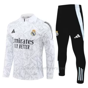 Conjunto de sudadera de entrenamiento Real Madrid Hombre 24/25 Blanco Conjunto de sudadera de entrenamiento Real Madrid Hombre 24/25 Blanco