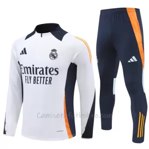 Conjunto de sudadera de entrenamiento Real Madrid Hombre 24/25 Blanco Conjunto de sudadera de entrenamiento Real Madrid Hombre 24/25 Blanco