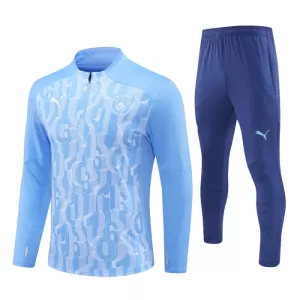 Conjunto de sudadera de entrenamiento Manchester City Hombre 24/25 Azul