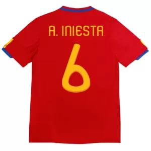 Camiseta España A. Iniesta 6 2010 Hombre 1ª Equipación Retro