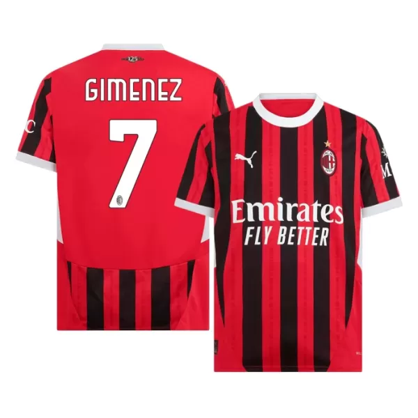 Camiseta AC Milan Santiago Gimenez 7 Hombre 1ª Equipación 24/25 Camiseta AC Milan Santiago Gimenez 7 Hombre 1ª Equipación 24/25