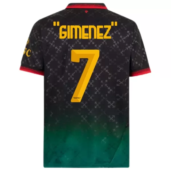 Camiseta AC Milan Santiago Gimenez 7 Hombre 4ª Equipación 24/25 Camiseta AC Milan Santiago Gimenez 7 Hombre 4ª Equipación 24/25