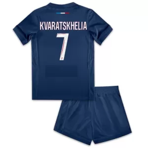Camiseta Paris Saint-Germain Kvaratskhelia 7 Niños 1ª Equipación 24/25