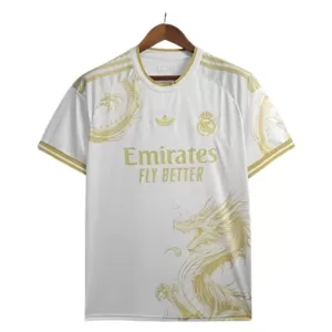 Camiseta Real Madrid Hombre Dragón 24/25 Blanco Edición Especial