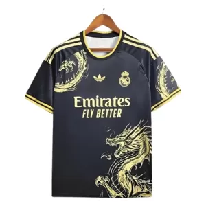Camiseta Real Madrid Hombre Dragón 24/25 Negro Edición Especial