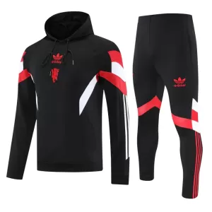 Sudadera de entrenamiento con capucha Manchester United Hombre 24/25 Negro