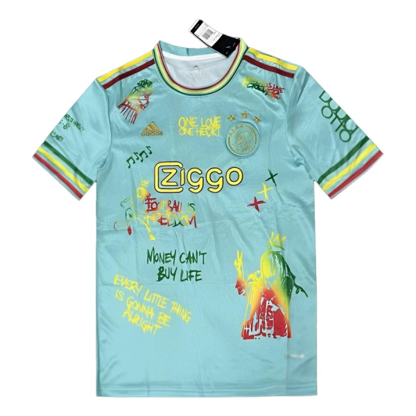 Camiseta AFC Ajax x Bob Marley Hombre 24/25 Azul Camiseta AFC Ajax x Bob Marley Hombre 24/25 Azul