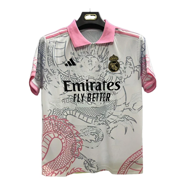 Camiseta Real Madrid Hombre Dragón 25/26 Blanco Camiseta Real Madrid Hombre Dragón 25/26 Blanco