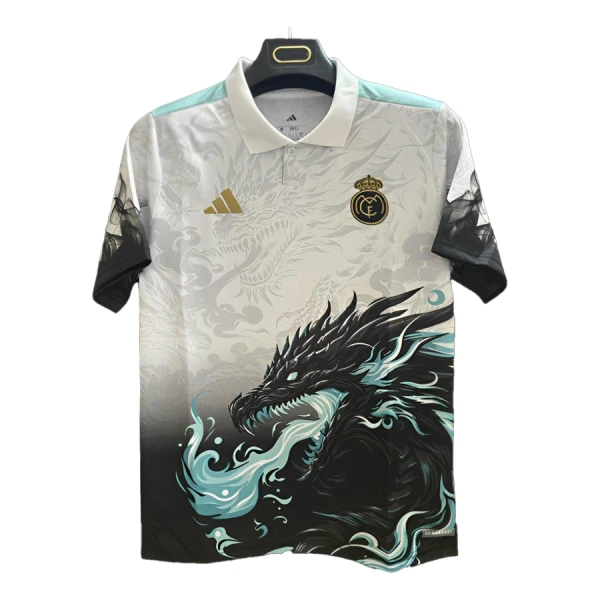 Camiseta Real Madrid Hombre Dragón 25/26 Blanco Camiseta Real Madrid Hombre Dragón 25/26 Blanco