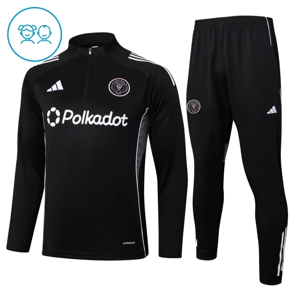 Conjunto de sudadera de entrenamiento Inter Miami CF Niños 25/26 Negro