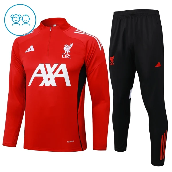 Conjunto de sudadera de entrenamiento Liverpool Niños 24/25 Rojo Conjunto de sudadera de entrenamiento Liverpool Niños 24/25 Rojo
