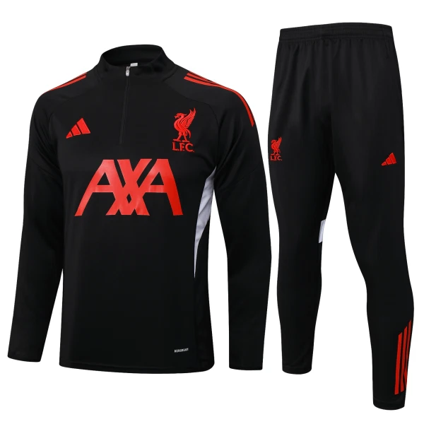 Conjunto de sudadera de entrenamiento Liverpool Hombre 24/25 Negro Conjunto de sudadera de entrenamiento Liverpool Hombre 24/25 Negro