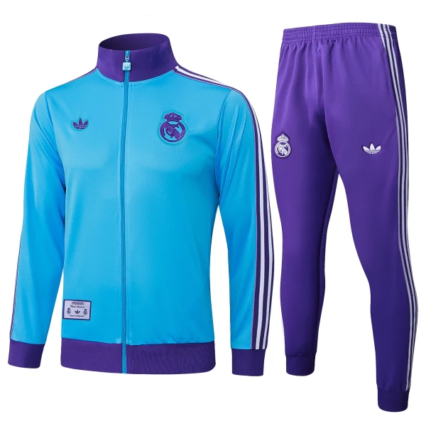 Conjunto De Chaqueta De Entrenamiento Real Madrid Hombre 25/26 Azul Conjunto De Chaqueta De Entrenamiento Real Madrid Hombre 25/26 Azul