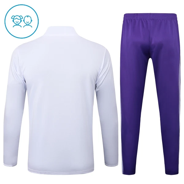 Conjunto de sudadera de entrenamiento Real Madrid Niños 25/26 Blanco