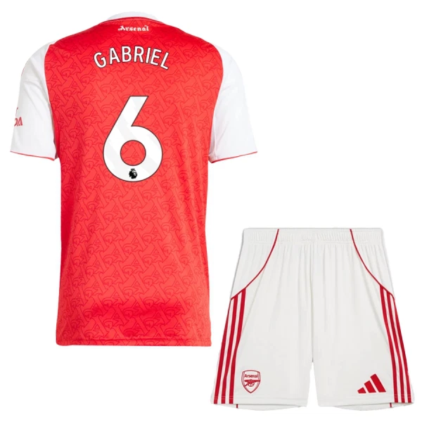 Camiseta Arsenal Gabriel 6 Niños 1ª Equipación 25/26