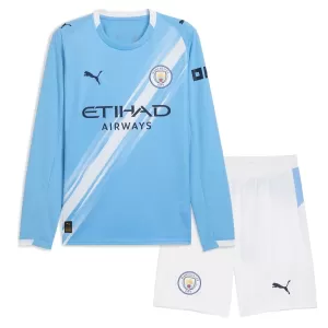 Camiseta Manchester City Niños 1ª Equipación 25/26 Manga Larga