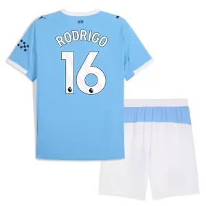 Camiseta Manchester City Rodrigo Hernández 16 Niños 1ª Equipación 25/26