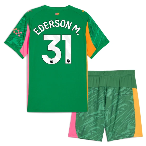 Camiseta Portero Manchester City Ederson Moraes M. 31 Niños 25/26 Verde Camiseta Portero Manchester City Ederson Moraes M. 31 Niños 25/26 Verde
