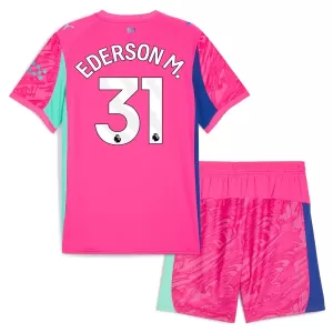 Camiseta Portero Manchester City Ederson Moraes M. 31 Niños 25/26 Rosa