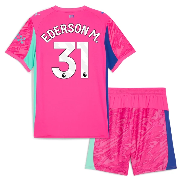 Camiseta Portero Manchester City Ederson Moraes M. 31 Niños 25/26 Rosa Camiseta Portero Manchester City Ederson Moraes M. 31 Niños 25/26 Rosa
