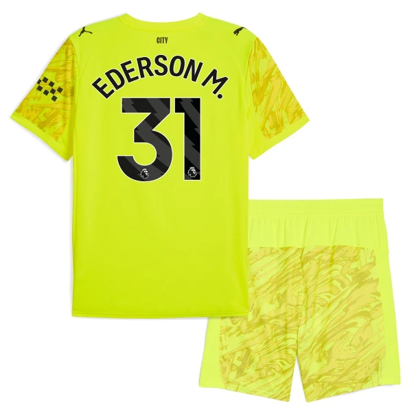 Camiseta Portero Manchester City Ederson Moraes M. 31 Niños 25/26 Amarillo Camiseta Portero Manchester City Ederson Moraes M. 31 Niños 25/26 Amarillo