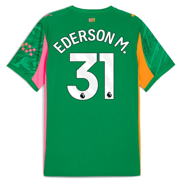 Camiseta Portero Manchester City Ederson Moraes M. 31 Hombre 25/26 Verde Camiseta Portero Manchester City Ederson Moraes M. 31 Hombre 25/26 Verde