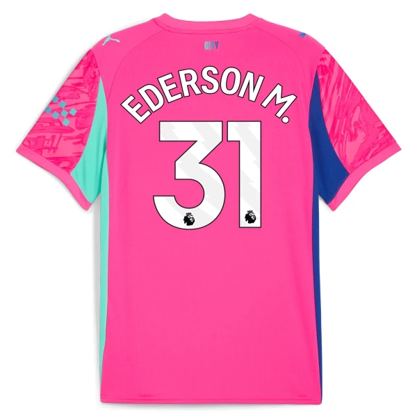 Camiseta Portero Manchester City Ederson Moraes M. 31 Hombre 25/26 Rosa Camiseta Portero Manchester City Ederson Moraes M. 31 Hombre 25/26 Rosa