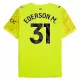 Camiseta Portero Manchester City Ederson Moraes M. 31 Hombre 25/26 Amarillo