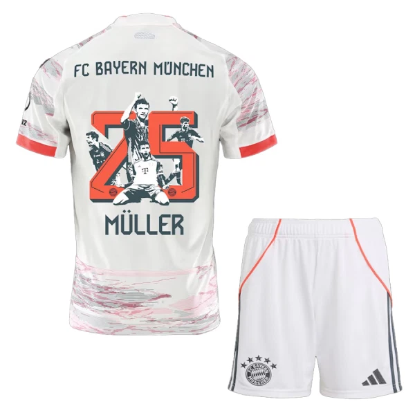 Camiseta FC Bayern Múnich Thomas Müller 25 Niños 2ª Equipación 25/26 Edición Especial Camiseta FC Bayern Múnich Thomas Müller 25 Niños 2ª Equipación 25/26 Edición Especial