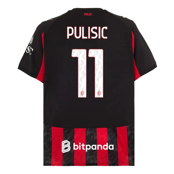 Camiseta AC Milan Christian Pulišić 11 Hombre 1ª Equipación 25/26 Camiseta AC Milan Christian Pulišić 11 Hombre 1ª Equipación 25/26