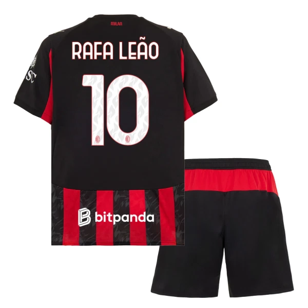Camiseta AC Milan Rafael Leão 10 Niños 1ª Equipación 25/26 Camiseta AC Milan Rafael Leão 10 Niños 1ª Equipación 25/26