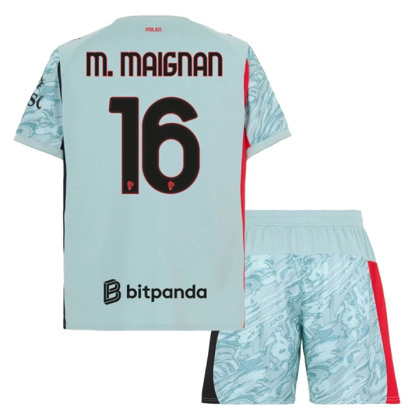 Camiseta Portero AC Milan M. Maignan 16 Niños 25/26 Azul Camiseta Portero AC Milan M. Maignan 16 Niños 25/26 Azul