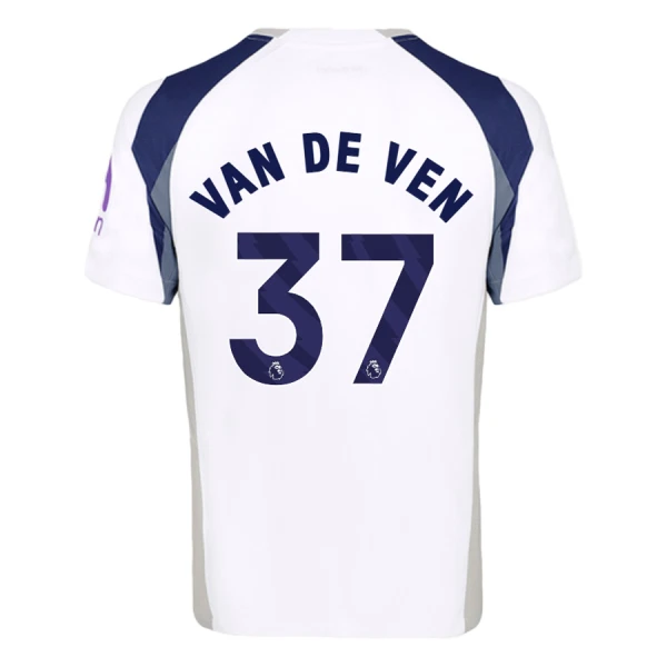 Camiseta Tottenham Hotspur Van De Ven 37 Niños 1ª Equipación 25/26