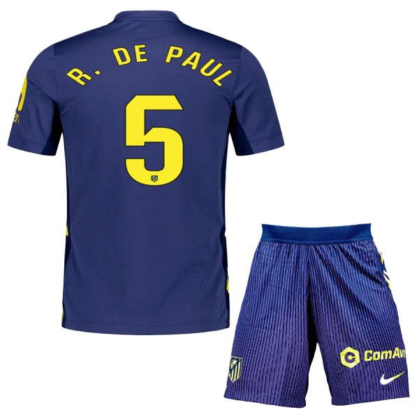 Camiseta Atlético Madrid Rodrigo de Paul 5 Niños 2ª Equipación 25/26 Camiseta Atlético Madrid Rodrigo de Paul 5 Niños 2ª Equipación 25/26