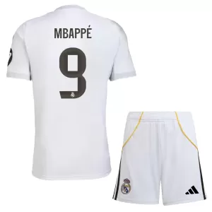 Camiseta Real Madrid Kylian Mbappé 9 Niños 1ª Equipación 25/26