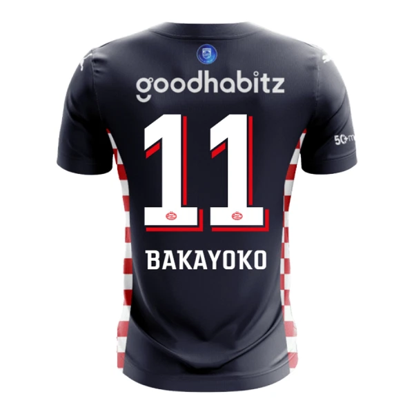 Camiseta PSV Eindhoven Bakayoyo 11 Hombre 2ª Equipación 25/26 Camiseta PSV Eindhoven Bakayoyo 11 Hombre 2ª Equipación 25/26