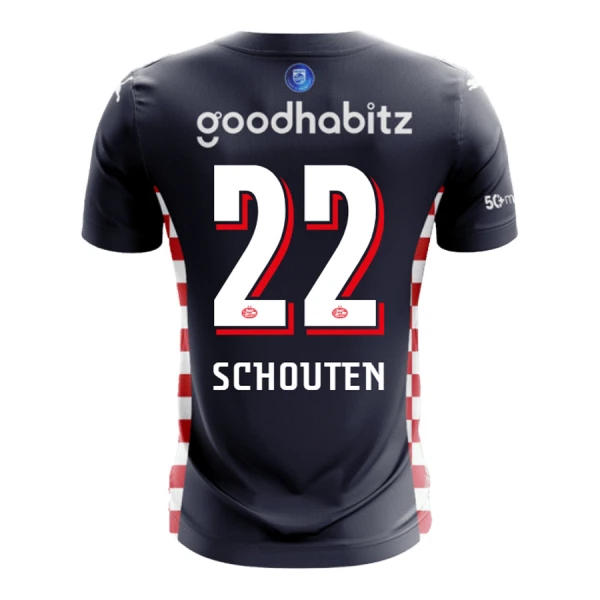 Camiseta PSV Eindhoven Schouten 22 Hombre 2ª Equipación 25/26 Camiseta PSV Eindhoven Schouten 22 Hombre 2ª Equipación 25/26