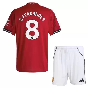 Camiseta Manchester United Bruno Fernandes 8 Niños 1ª Equipación 25/26