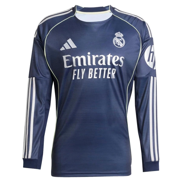 Camiseta Real Madrid Hombre 2ª Equipación 25/26 Manga Larga Camiseta Real Madrid Hombre 2ª Equipación 25/26 Manga Larga