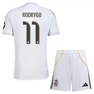 Camiseta Real Madrid Rodrygo Goes 11 Niños 1ª Equipación 25/26