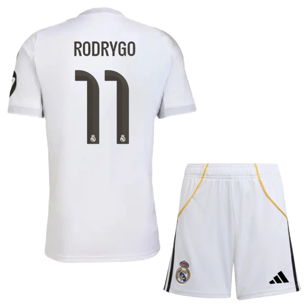 Camiseta Real Madrid Rodrygo Goes 11 Niños 1ª Equipación 25/26 Camiseta Real Madrid Rodrygo Goes 11 Niños 1ª Equipación 25/26