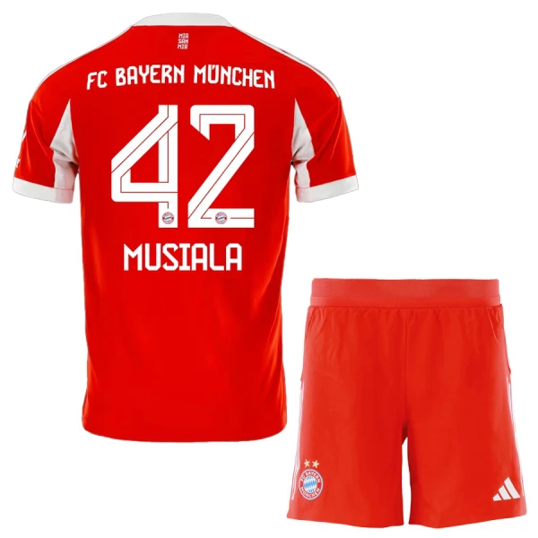 Camiseta FC Bayern Múnich Jamal Musiala 42 Niños 1ª Equipación 25/26 Camiseta FC Bayern Múnich Jamal Musiala 42 Niños 1ª Equipación 25/26