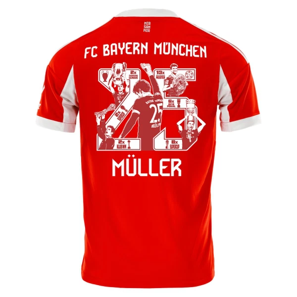 Camiseta FC Bayern Múnich Thomas Müller 25 Hombre 1ª Equipación 25/26 Edición Especial Camiseta FC Bayern Múnich Thomas Müller 25 Hombre 1ª Equipación 25/26 Edición Especial