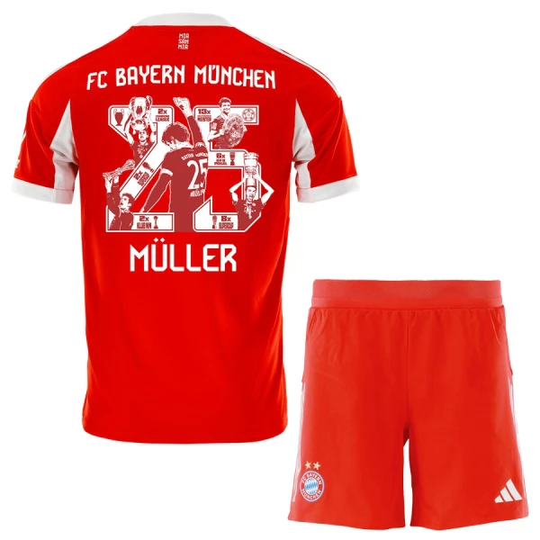 Camiseta FC Bayern Múnich Thomas Müller 25 Niños 1ª Equipación 25/26 Edición Especial Camiseta FC Bayern Múnich Thomas Müller 25 Niños 1ª Equipación 25/26 Edición Especial