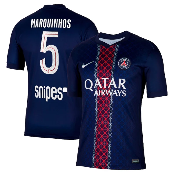 Camiseta Paris Saint-Germain Marquinhos 5 Hombre 1ª Equipación 25/26 Camiseta Paris Saint-Germain Marquinhos 5 Hombre 1ª Equipación 25/26