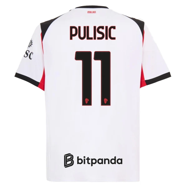 Camiseta AC Milan Christian Pulišić 11 Hombre 2ª Equipación 25/26
