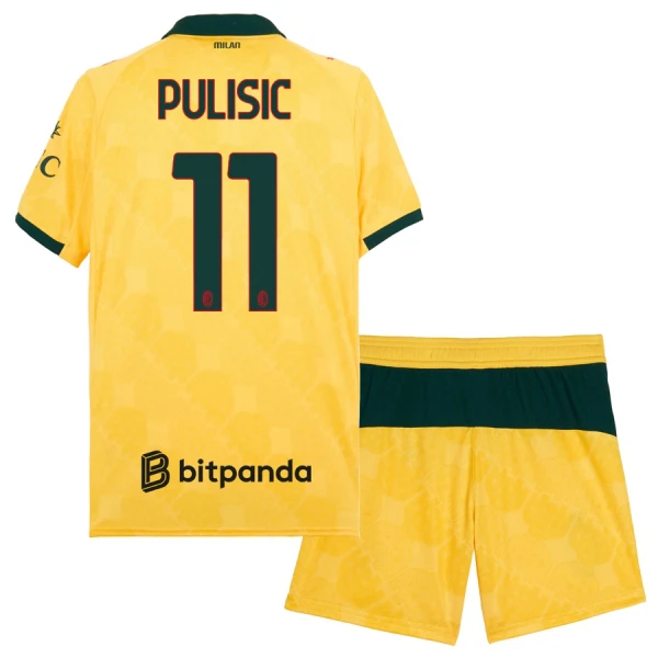 Camiseta AC Milan Christian Pulišić 11 Niños 3ª Equipación 25/26
