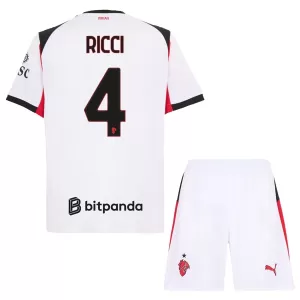 Camiseta AC Milan Ricci 4 Niños 2ª Equipación 25/26